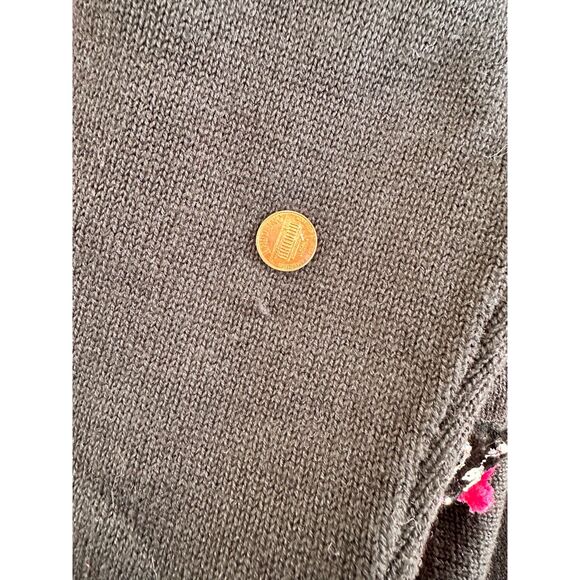 Vintage Storybook Knits Western Beauty Black and Pink Embroidered Sweater size M - Picture 8 of 13